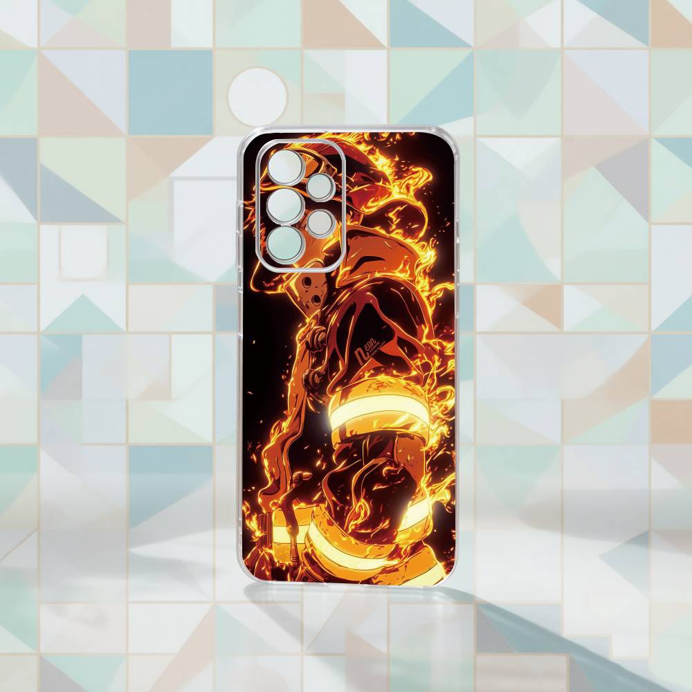 Fire Force Shinra Kusakabe Phone Case Transparent Silicone Soft For Samsung S25,S24,S21,S22,S23,S30,Ultra,S20,Plus,Fe