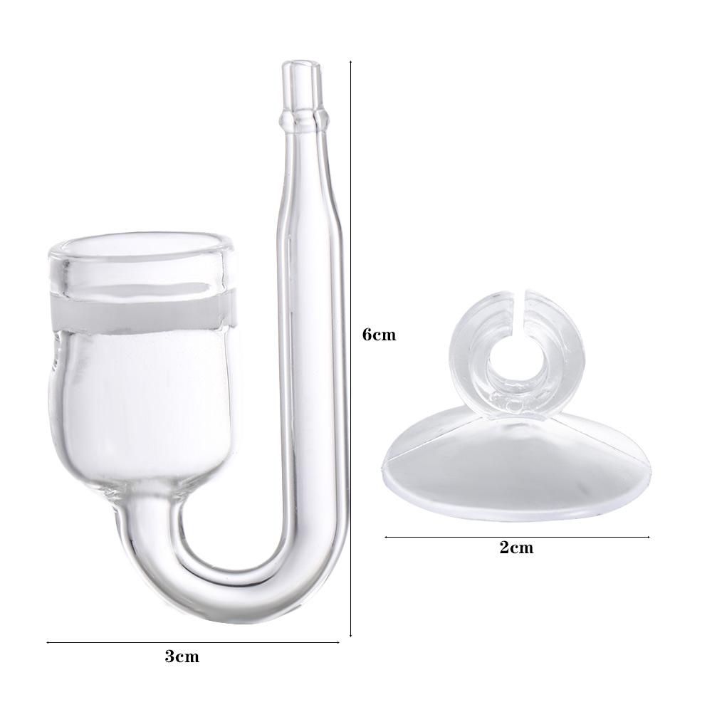 Glass Cup Plant Refiner Regulator Aquarium Fish Tanks Carbon Dioxide Reactor Bubble Counter Aquarium Accessories CO2 Diffusers