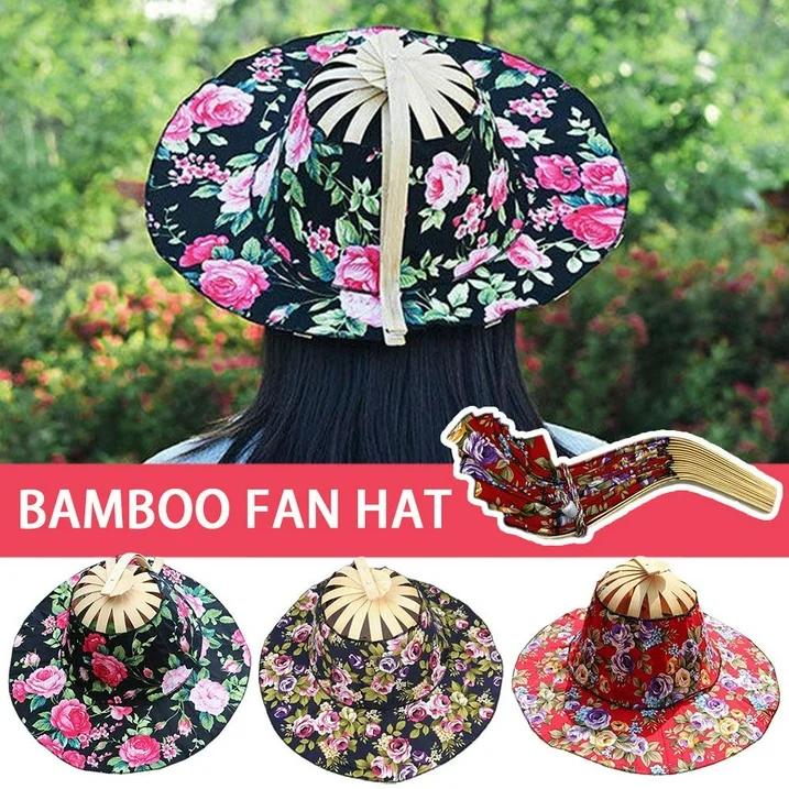 Foldable Hand Fan Sun Hat Foldable Fan Hat For Traveling