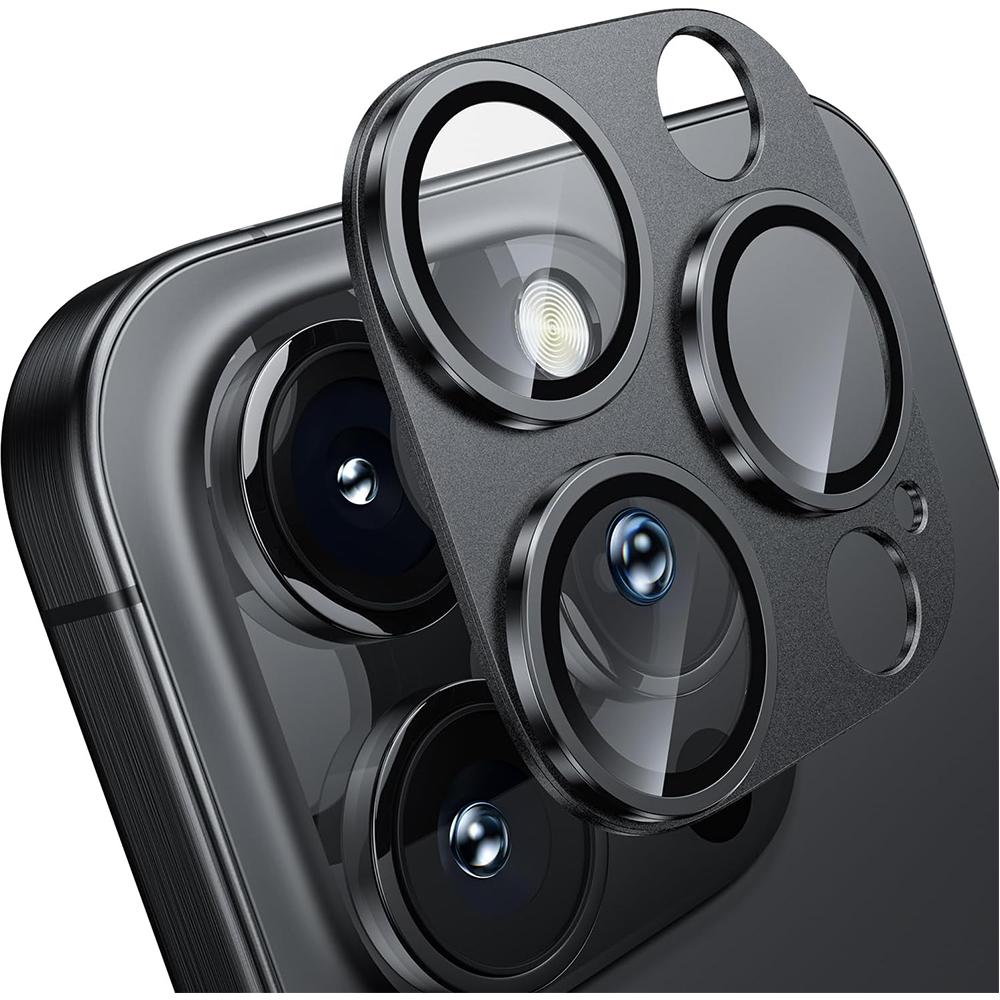 Desert Titanium Aluminum Tempered Glass Camera Screen Protector Cover for Iphone 16 Pro Max 15 Plus 14 13 Mini 16Pro 12 Protection Phone Accessories