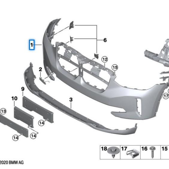 BMW iX3 G08 BEV Front Bumper Assembly 51115A2DF18