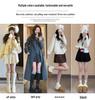 Miu-Style Dark Gray Wool Pleated Women's A-Line Skirt - 2025 New Thickened JK Style for Autumn/Winter