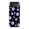Phone Case For Samsung Galaxy Z Flip 3 4 5 Hard Folding PC Bumper Blue Eye Art For Samsung Z Flip 6 Back Cover