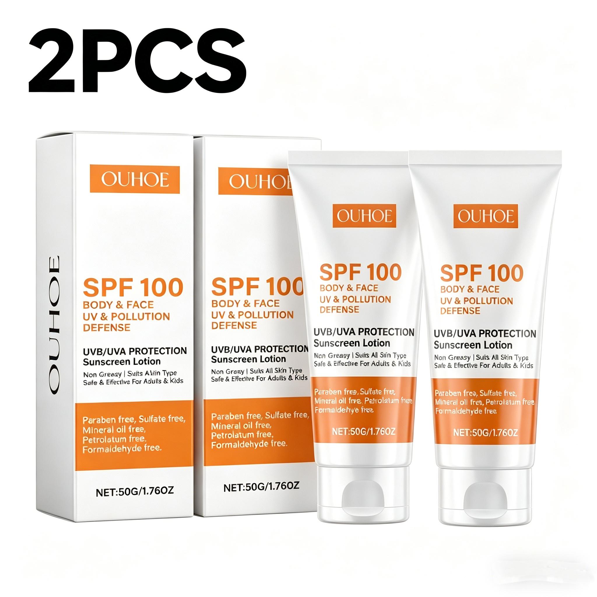

OUHOE Face Sunscreen Lotion Gentle Protection Effectively Anti Sunburn Anti Wrinkle Lightweight Moisturizing Cream 50g