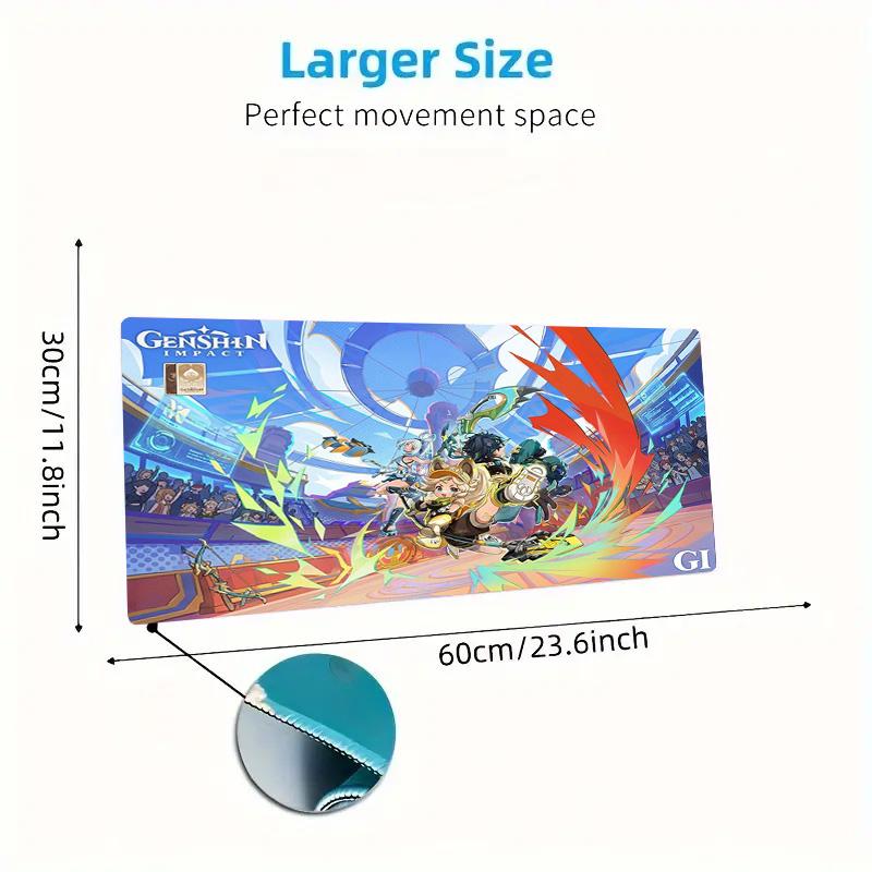 Genshin Impact Color Mouse Pad Large Gaming Table Cushion Non-slip Laptop Tablet Big Mousepad XXL Mat Mini PC Playmat With Lock edge