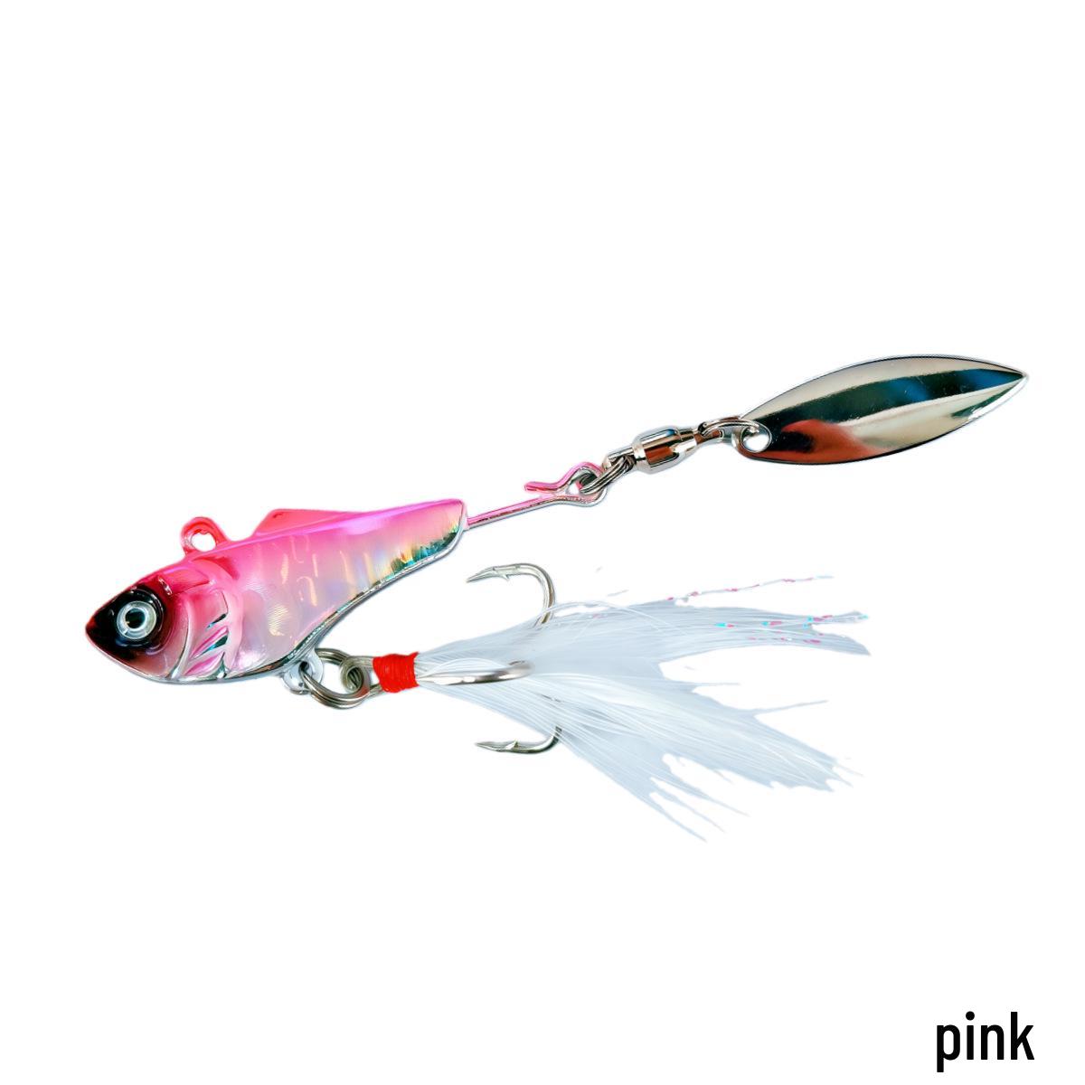 

New Year s Long-Cast Spinnerbait: 10g/14g Composite Rotating Bearing, Iron Plate VIB Lure for Bass Fishing 10g
