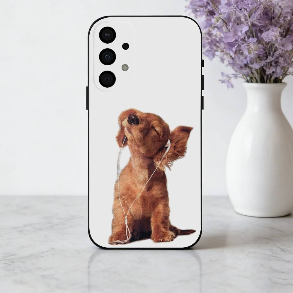 F-Funny Fashion D-Dog Art Phone Case For Samsung Galaxy A73,A72,A71,A70,A53,A52,A51,Soft Silicone Black Cover