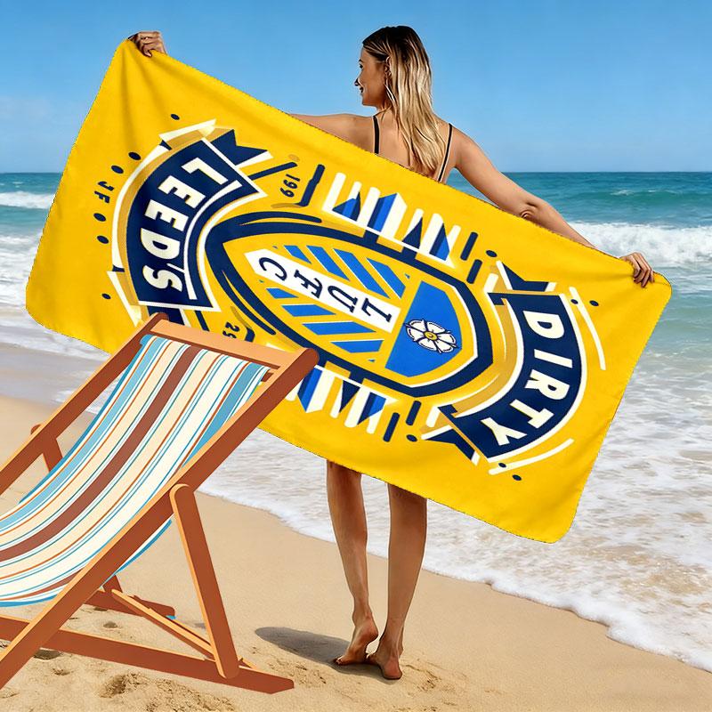 Leeds Poster Strandtuch, Großes Weiches Schnelltrocknendes Handtuch für Strand Camping Schwimmen
