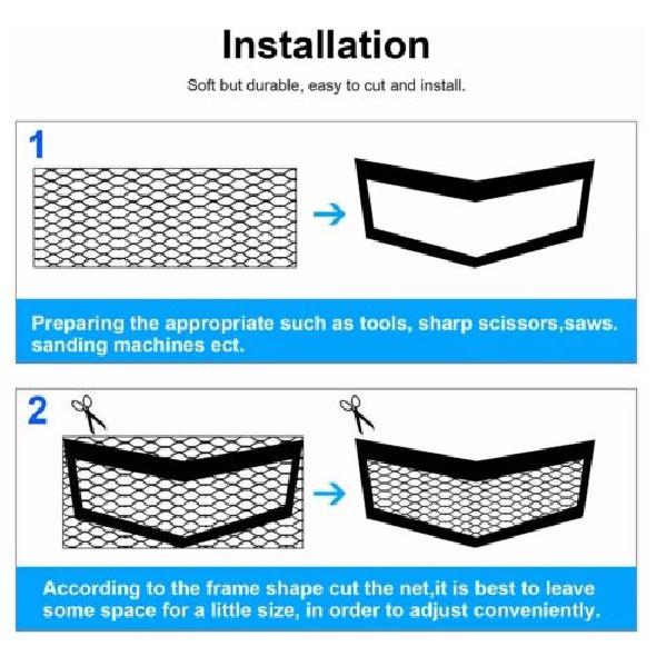 Black Car Grill Mesh Aluminum Grille ert Bumper 40×13 Pickup Vent Hole 7*14mm