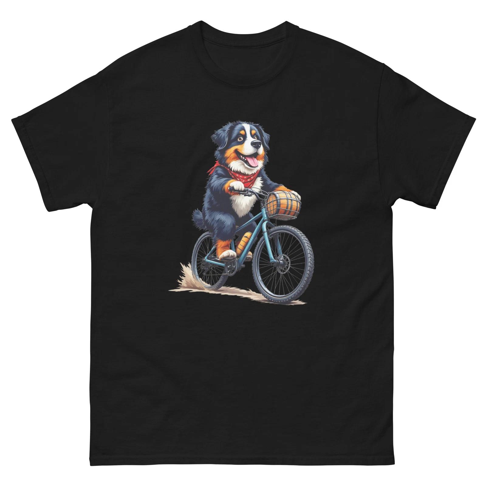 Biking Bernese Mountain Dog Dog Bike Cycling T-Shirt 2XL