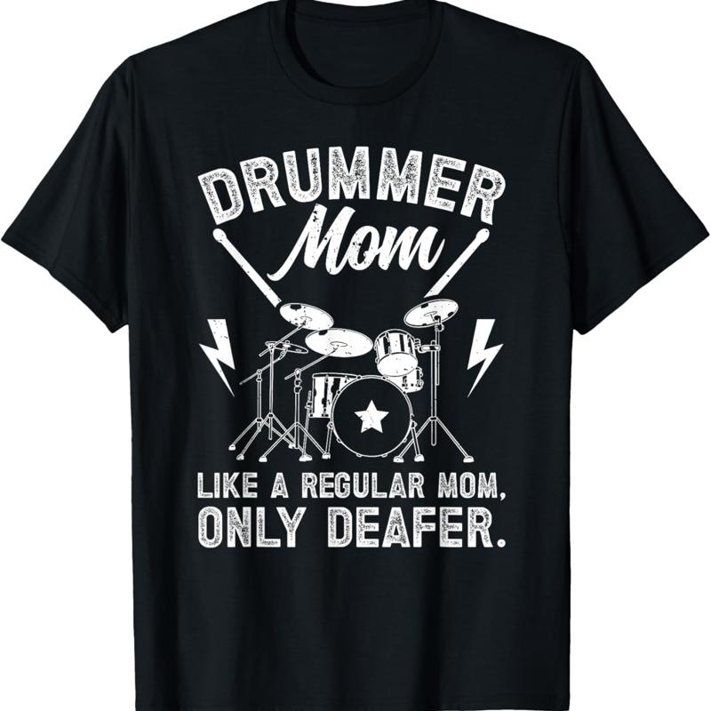 

Drummer Mom Deafer Drum Of A Mother T Shirt - Men s Summer Cotton Graphic Tee S разноцветный