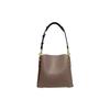 COACH Willow 24 turn-lock detachable shoulder strap pebbled leather bucket bag hand-held crossbody bag medium women's dark stone gray