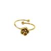 Rose Opening Adjustable Ring Stainless Steel Jewelry Simple Style Jewelry Girls Fashion