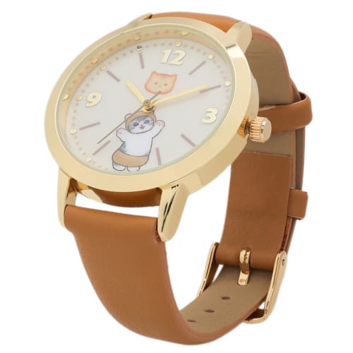 Fieldwork Mofusand Women's Bear Watch with Brown Leather Strap MSD002-4