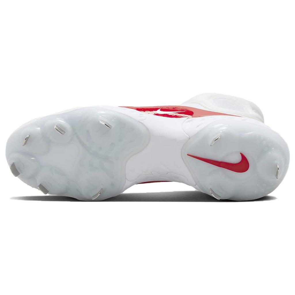 Nike Alpha Huarache Elite 4 Mid Bílá Univerzitní červená Pánské tenisky Černá Modrošedá FD2744-105