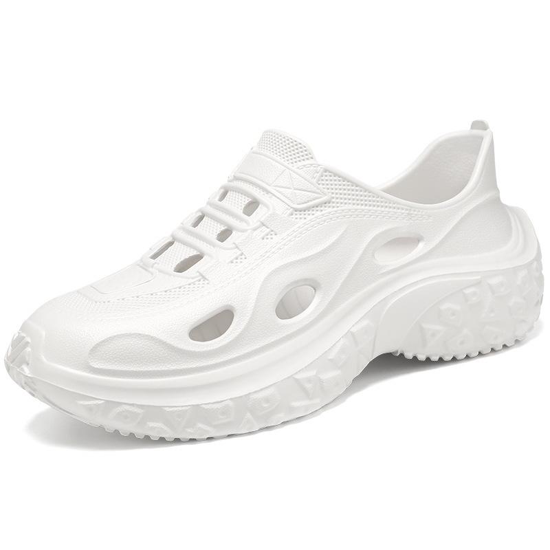 Men's Summer Lightweight Slip-On Hole Sandals, Thick Sole, Mud-Step Feel for Outdoor Beach Wear