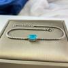 100% 925 Sterling Silver Paraiba Tourmaline Bracelet For Women Sparkling Full High Carbon Diamond Girls Party Fine Jewelry