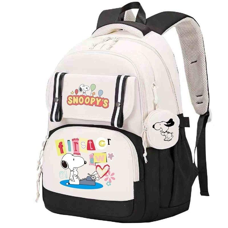 Large Capacity Schoolbag with Shoulder Strap; Student Three-piece Pencil Case Set