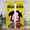 Mafaldas Elegant Room Curtains for Living Room Shades Window Curtain Halloween Decoration Tulle for Bedroom Partition Kitchen