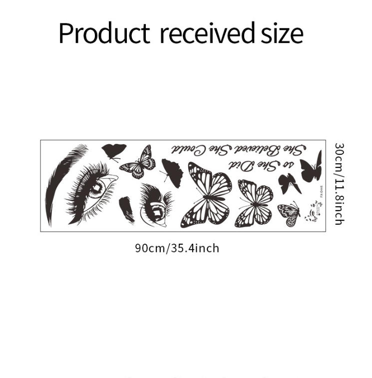 DIY Butterfly Wall Art Decals Waterproof Self-Adhesive PVC Stickers for Lash Beauty Salon Shop Wall Decor
