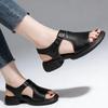 2026 Verano Zapatos de Cuero Genuino Sandalias para Mujer Casual Planas Suave Comodidad Zapatos de Madre Talla Grande 41