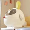 Cute Bunny-Shaped Cosmetic Organizer Box - Multi-Functional Makeup Display Case with Jewelry and Lipstick Storage