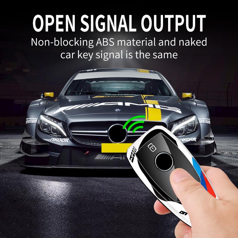 Hub Cap HOT ABS Car Key Case Cover Shell Fob For Mercedes Benz A C E S Class W204 W205 W212 W213 W176 GLC CLA AMG W177 Auto Accessories DL1