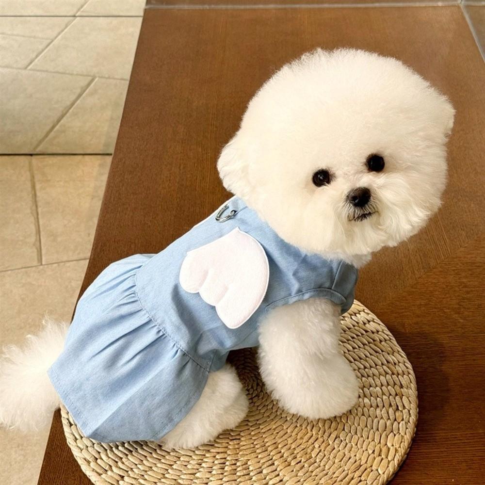 Adorable Dog Wings Skirt Comfortable Puppy Princess Dress Fashion Cat Vest Harness  Spring Summer