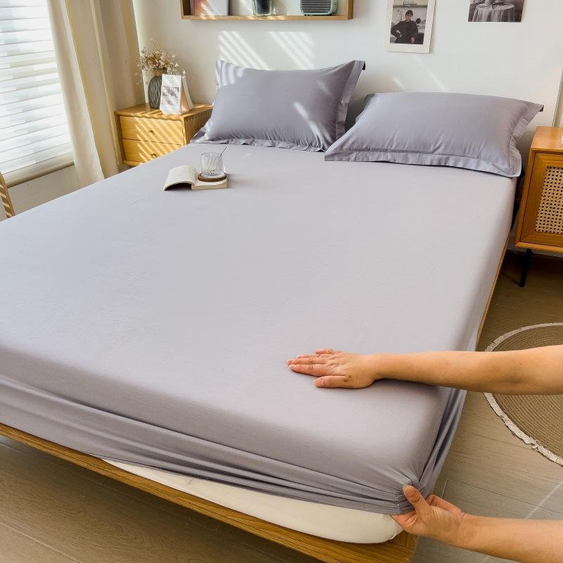 

1PC 100% Cotton Fitted Sheet Plaid Style Skin-friendly Mattress Cover Adults Kids Bed Sheets (No Pillowcase) Single Double King 150x200cm