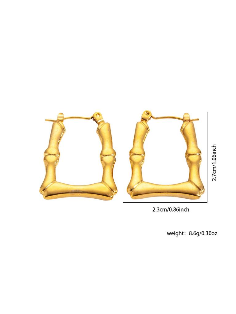 Luxury Niche Design Colorfast 304 Stainless Steel Titanium Stud Earrings for Women - Lightweight and High-End.
