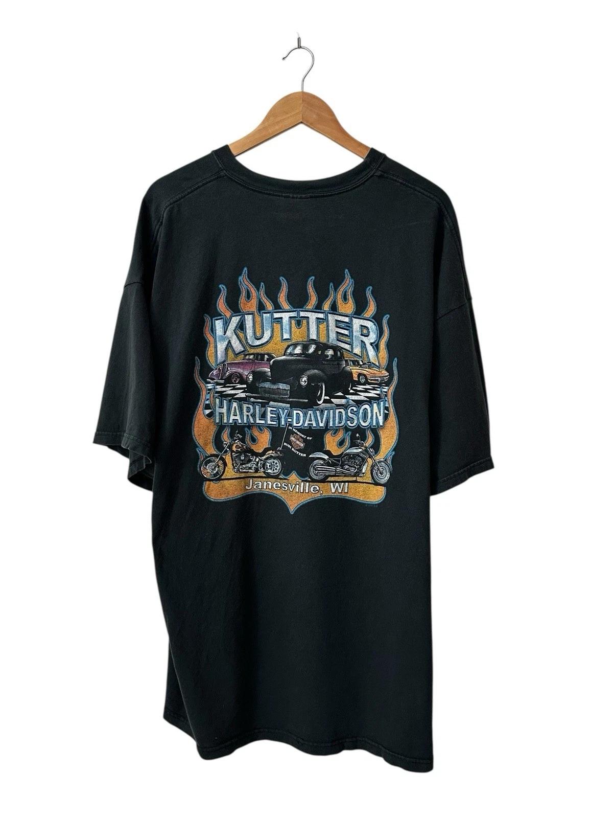 

Vintage Harley Davidson T-Shirt Men’s 3XL Kutter Wisconsin USA Black Hot Rods 3XL