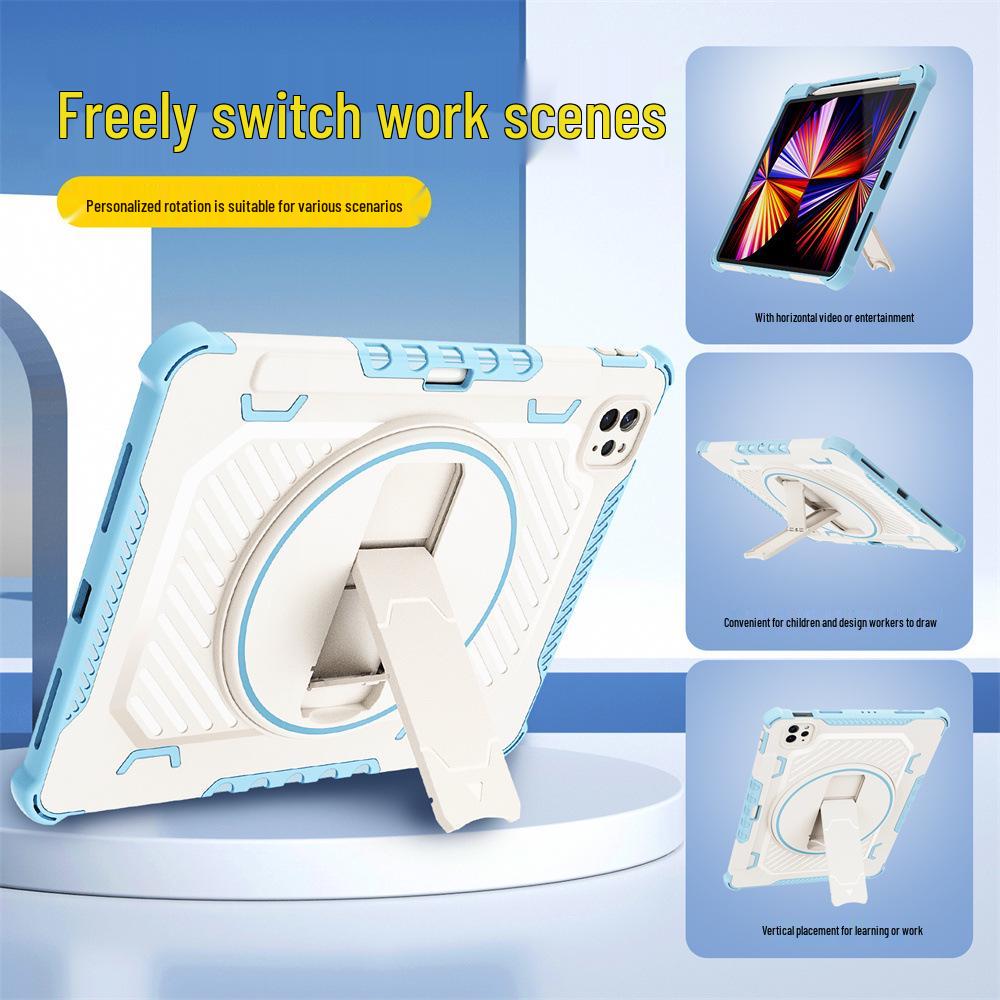 Apple iPad Protective Case with Rotating Stand - Fits iPad Pro 13, 12.9, 11, Air 5/6, and Mini 6/7