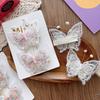 2pcs/set Retro Embroidery Butterfly Hair Clip for Baby Girl Mesh Sweet Peal Kids Hair Pin Fashion Hair Acccessories Headwear