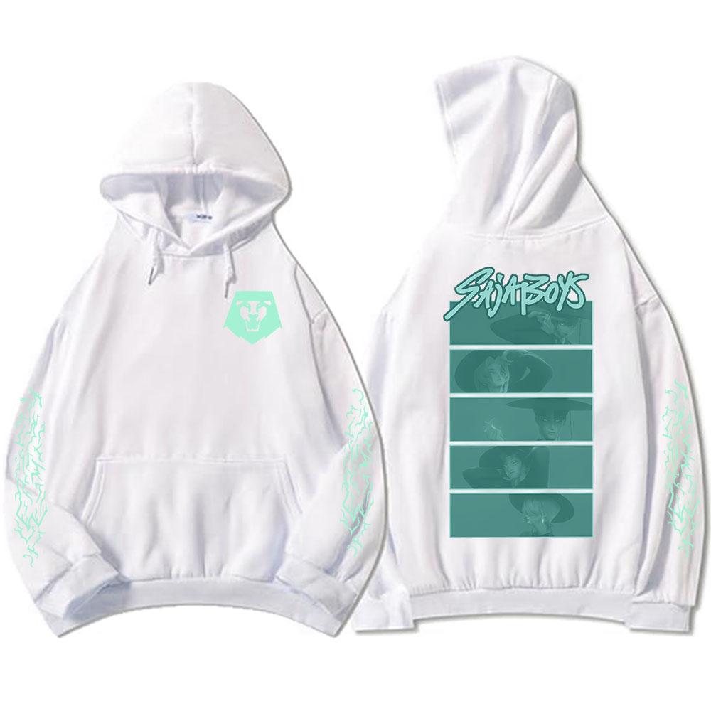 Saja Boys Glow in The Dark Adult Hoodie KPop Demon Hunters Graphic Printing Sweatshirts Long Sleeve Hooded Pullovers Men