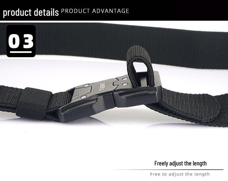 Men's Tactical Quick Release Elastic Stretch Belt for Casual Workwear and Outdoor Training