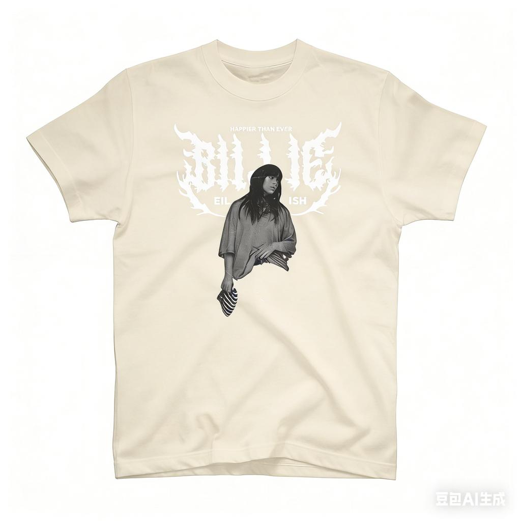 Billie Eilish Happier Than Ever Tshirt Unisex and Women Summer Cotton Clothing Casual Fashion Round Neck Short Sleeved Streetwear