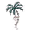 SKEDS Women Elegant Plant Flower Metal Brooches Corsage Fashion Rhinestone Pearl Badges Jewelry Vintage Lady Brooch Pin Gift