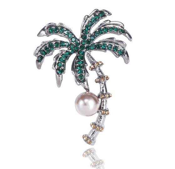 SKEDS Women Elegant Plant Flower Metal Brooches Corsage Fashion Rhinestone Pearl Badges Jewelry Vintage Lady Brooch Pin Gift