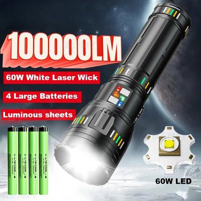 Reflektor o dużej mocy Dalekiego zasięgu Latarka LED Fluorescencyjna Folia Absorbująca Luminous Kolorowa Latarka z Zoomem Kemping Awaryjna
