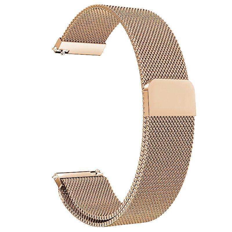 1422mm Magnetic Stainless Steel Milanese Strap, 20mm, Compatible with Xiaomi, Samsung, Huawei Devices, Flat Head Design, 18UK.