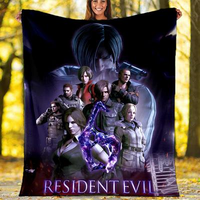 1pc Resident Evil Theme Blanket - Digital Print, Polyester, Cozy for All Seasons, Perfect for Outdoor, and Travel