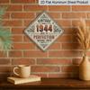 2D Flat, 1pc, Vintage Metal Aluminum Sign Decoration, Vintage 1944 Aged To Perfection, Vintage Decorative Sign, Vintage Wall Art Decor, Suitable for