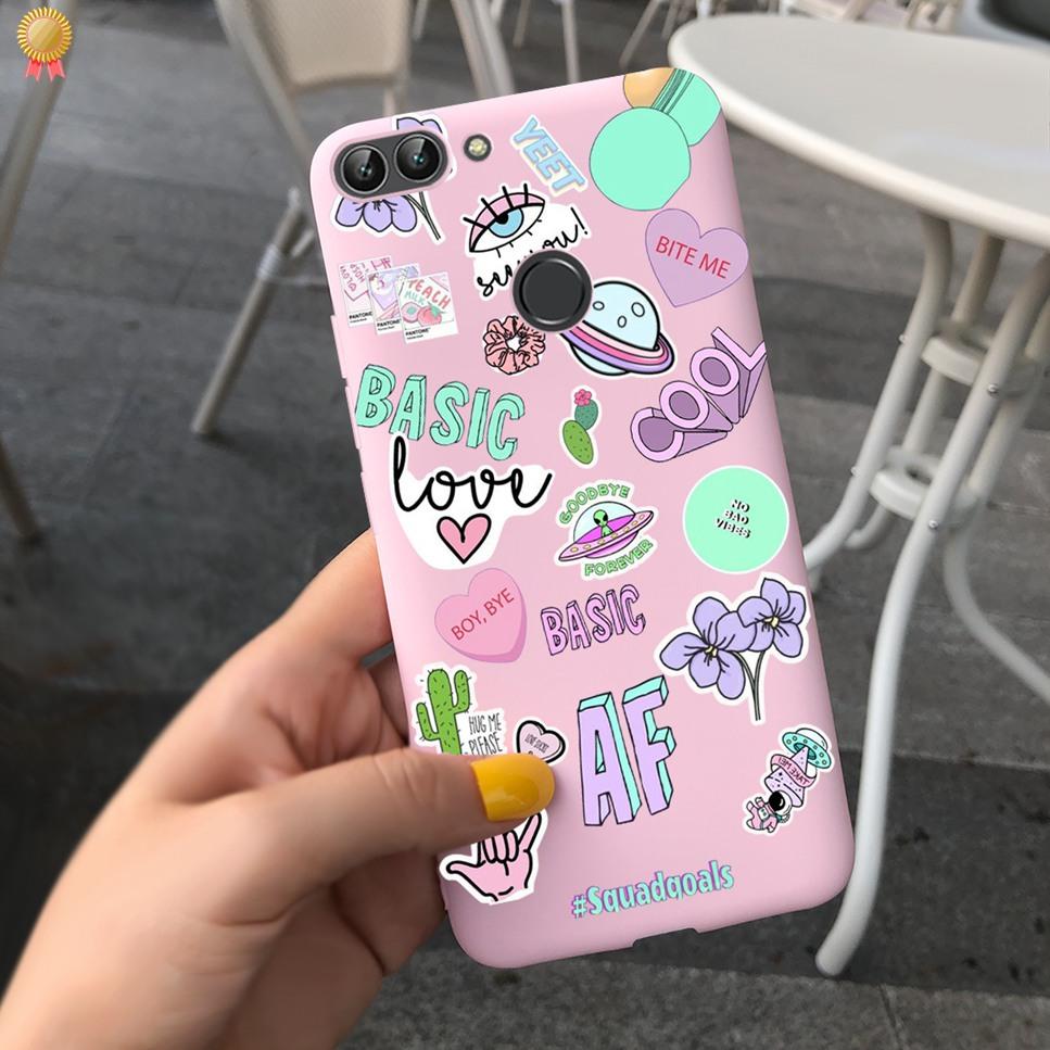 Für Huawei P Smart Hülle Niedliche Blume Schwarz Weiches TPU Silikon Bumper Hülle Für Huawei PSmart P Smart 2017 FIG-LX1 Handyhülle Funda