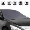 Magnetic Car Sun Shade Cover with Flap and Safety Strap Car Front Windshield Snow Protective Cover