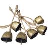 6 Piece Multipurpose Metal Cowbell Hanging Bells with Rope For Pet Necklace Home Decors DIY Enthusiasts Craft Supply