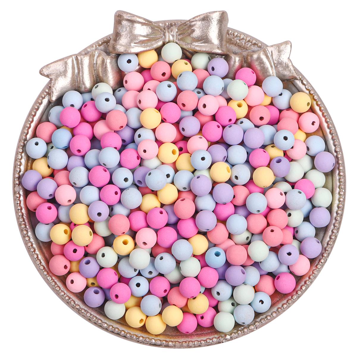 

6/8/10 мм пластиковые акриловые макароны конфеты однотонные свободные бусины для ожерелья браслета DIY изготовления ювелирных изделий 6mm 265pcs разноцветный