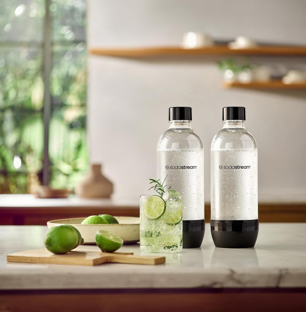 Sodastream 1l Carbonare Negru de Sticle SodaStream- (Pachet Dublu)