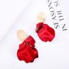 Delicate Flower Dangle Earrings Exaggerate Tassel Design Petal Stud Earring Temperament Rose Ear Pendants Everyday Wear