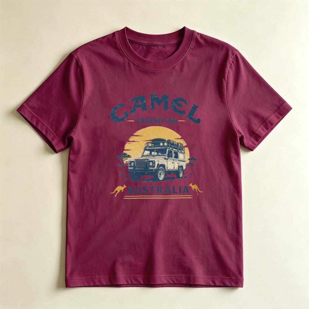 Retro Australia Outback Camel Trophy 1986 Overland Truck Graphic Shirt Vintage Safari Adventure Casual Top Unisex Unisex Cotton Tops