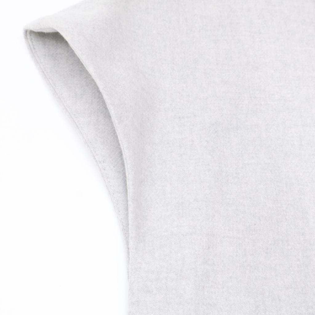 YOKOCHAN Grey YCD-314-128 Mock Neck Dress Dress 38 Light grayUsed